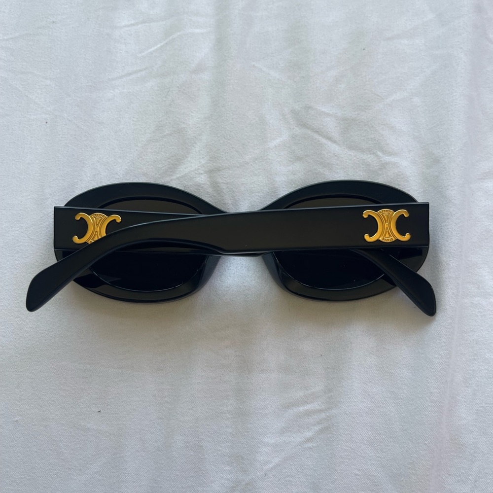 Celine Black Sunglasses with Gold Accents